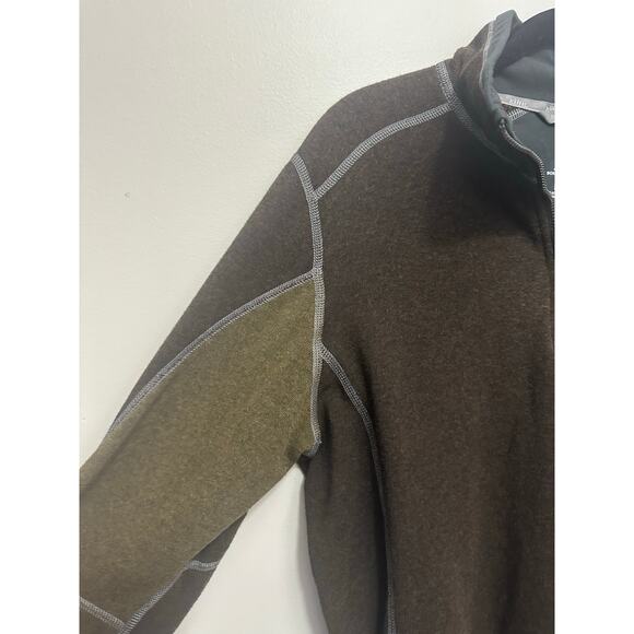 Kuhl Revel Kashmira Brown Green Sweater 1/4 Zip Long Sleeve Layer Outdoor Mens S - Picture 5 of 5
